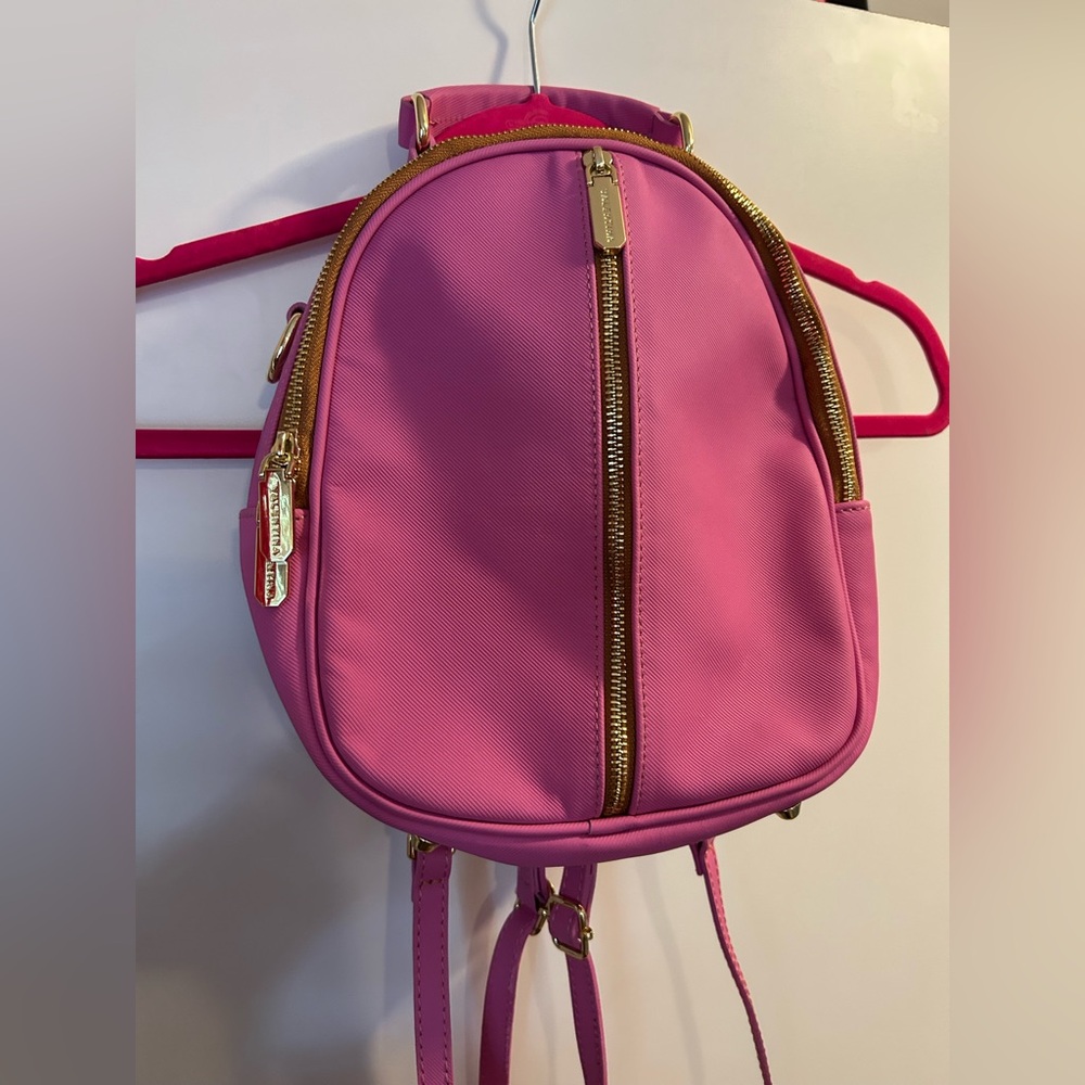 EUC rare Valentina pink Italian leather convertible backpack bag